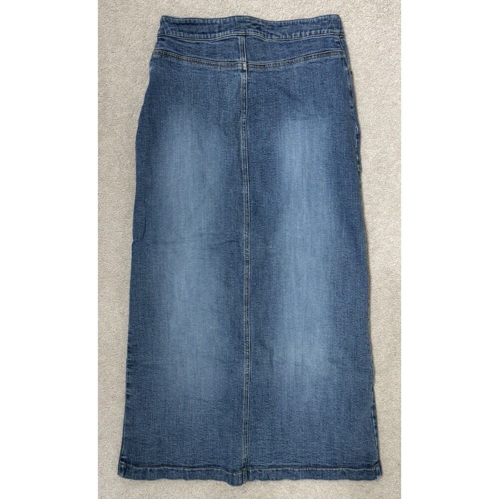 Vintage 90s Y2K Gap JEANS Button Front Denim Maxi Skirt 100% Cotton Size 4 - Picture 8 of 8